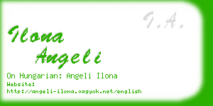 ilona angeli business card
